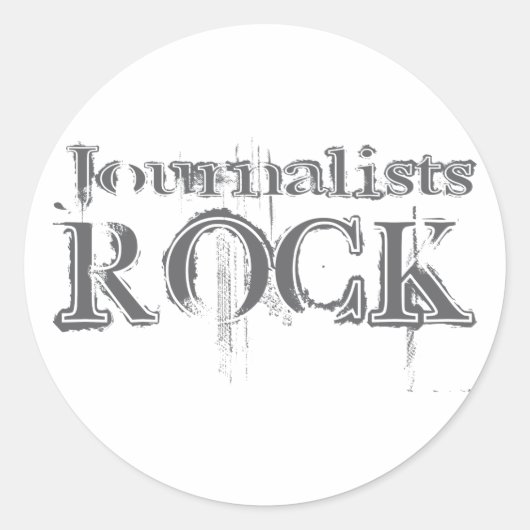 Journalisten Rock Runder Aufkleber (Vorderseite)