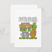 Journalisten sind wie Ananas. Dankeskarte (Vorne/Hinten)
