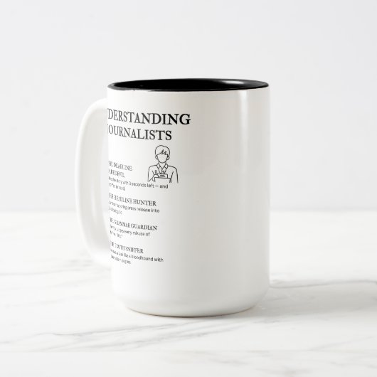 Journalisten verstehen zweifarbige tasse (Vorderseite Links)