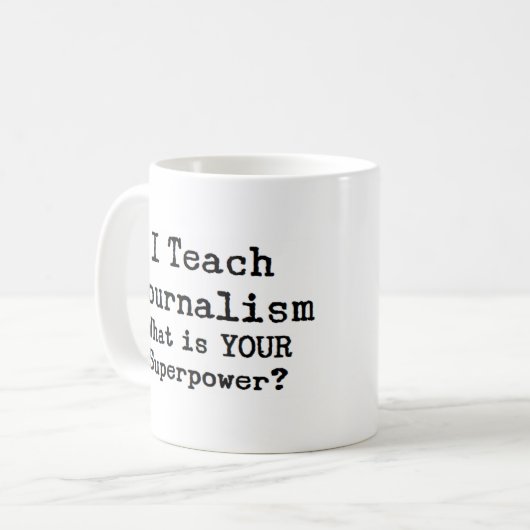 Journalistenunterricht Kaffeetasse (Vorderseite Links)