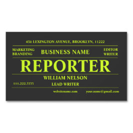 Journalistin Black Magnetische Visitenkarte