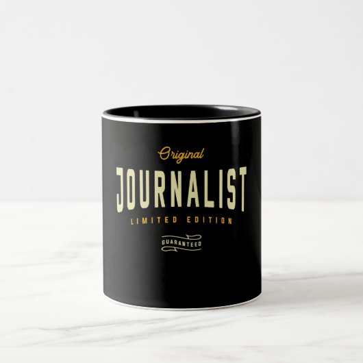 Journalistin Funny Job Title Profession Zweifarbige Tasse (Mittel)