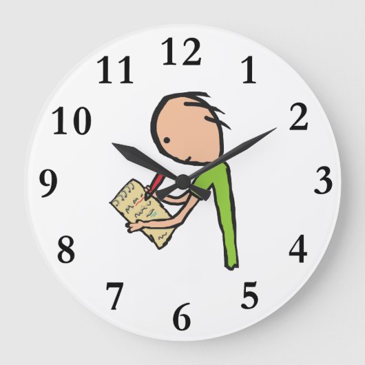 Journalistin Große Wanduhr (Vorderseite)