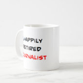 Journalistin im Ruhestand Kaffeetasse (Vorderseite Links)