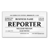 Journalistin Magnetische Visitenkarte (Vorderseite)