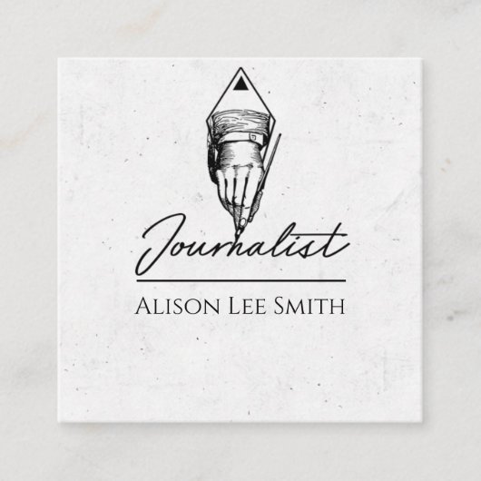 Journalistin Quadratische Visitenkarte (Vorderseite)