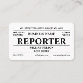 Journalistin Visitenkarte (Vorderseite)
