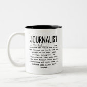 Journalistin Zweifarbige Tasse (Links)