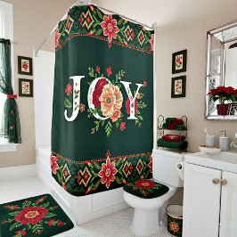 JOURNE-Weihnachtsgrenze Duschvorhang