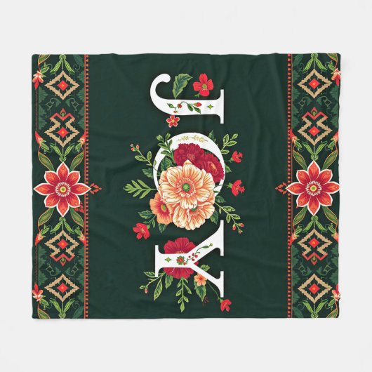 JOURNE-Weihnachtsgrenze Fleecedecke (Vorderseite (Horizontal))