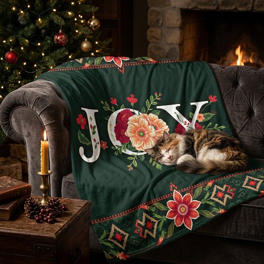 JOURNE-Weihnachtsgrenze Fleecedecke