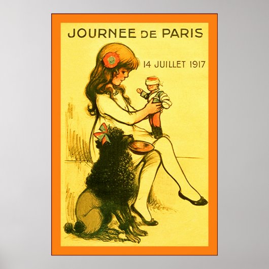 Journée de Paris ~ Vintages französisches WW1-Post Poster (Vorne)
