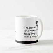 Journey beginnt Kaffee/Tee-Tasse Kaffeetasse (VorderseiteRechts)