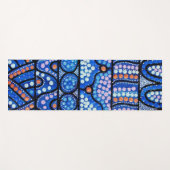 Journey Blue Aboriginal Art Yoga Mat Yogamatte (Vorderseite (Horizontal))
