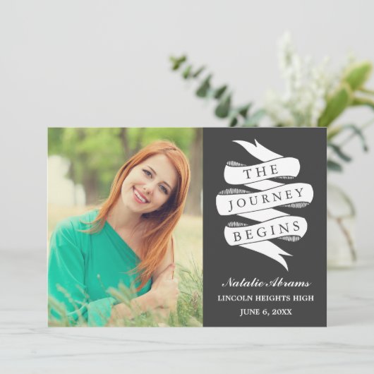 Journey | Einladung zur benutzerdefinierten Farbab (Stehend Vorderseite)