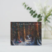 Journey - Fantasy forest Berglandschaft Kunst Postkarte (Stehend Vorderseite)