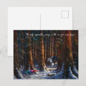 Journey - Fantasy forest Berglandschaft Kunst Postkarte (Vorne/Hinten)