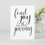 Journey finden - Inspiration Zitat Feiertagskarte (Stehend Vorderseite)