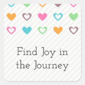 Journey finden quadratischer aufkleber (Vorderseite)