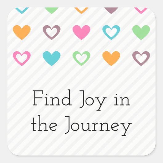 Journey finden quadratischer aufkleber (Vorderseite)