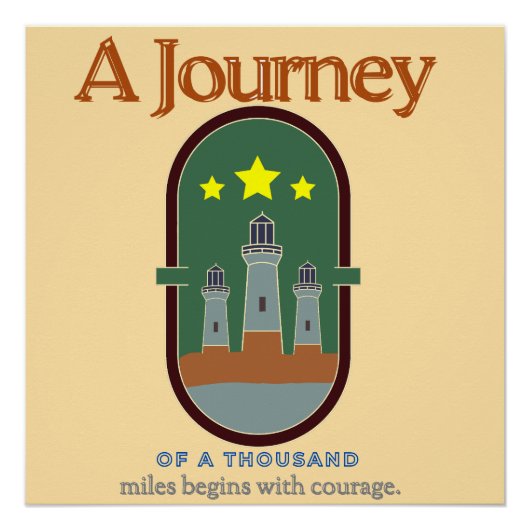 Journey of a Thousand Miles Courage Poster (Vorderseite)