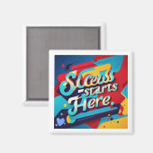 "Journey of Success Print" Magnet (Vorderseite/Rückseite)