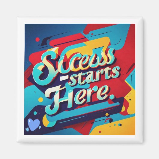 "Journey of Success Print" Magnet (Vorne)