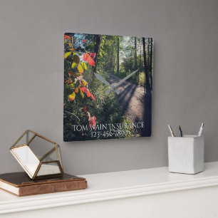 "Journey On" Fotografie Quadratische Wanduhr