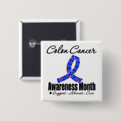 Journey Ribbon - Colon Cancer Awareness Month Button (Vorne & Hinten)
