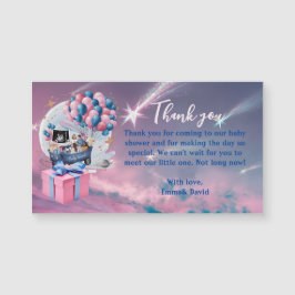 JOURNEY SPACE BABY SHOWER DANKE MAGNETKARTE