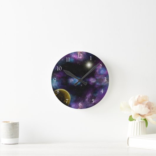 Journey Through Space Clock Runde Wanduhr (Zuhause)