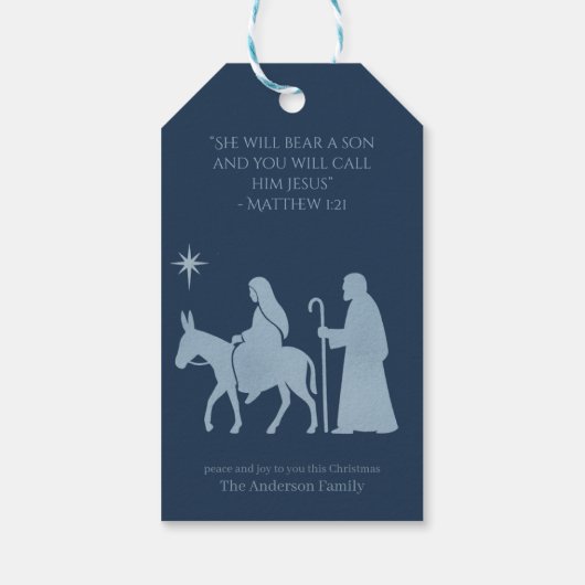 Journey to Bethlehem Gift Tag Geschenkanhänger (Rückseite)