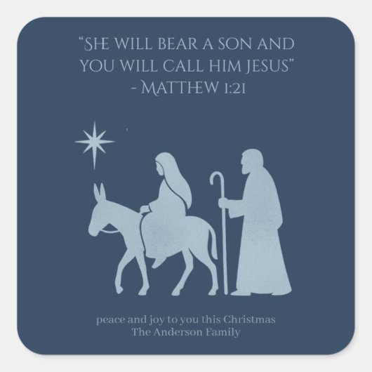 Journey to Bethlehem Sticker – Mary and Joseph  (Vorderseite)