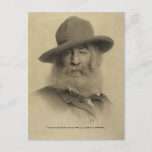 "Journey work of the Stars" Walt Whitman Postkarte (Vorderseite)