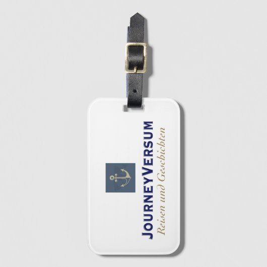 JourneyVersum Logo - Gepäckanhänger (Vorderseite Vertikal)