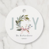 Joush Blush Blue Green Winter Weihnachtskranz Geschenkanhänger (Vorderseite)