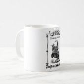 Jousting Knight Coming für Ihre Herz-Tasse Kaffeetasse (Vorderseite Links)