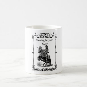 Jousting Knight Coming für Ihre Herz-Tasse Kaffeetasse