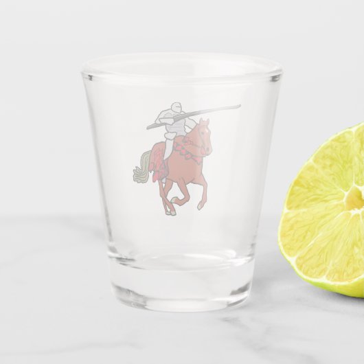 Jousting Knight Schnapsglas (Rückseite)