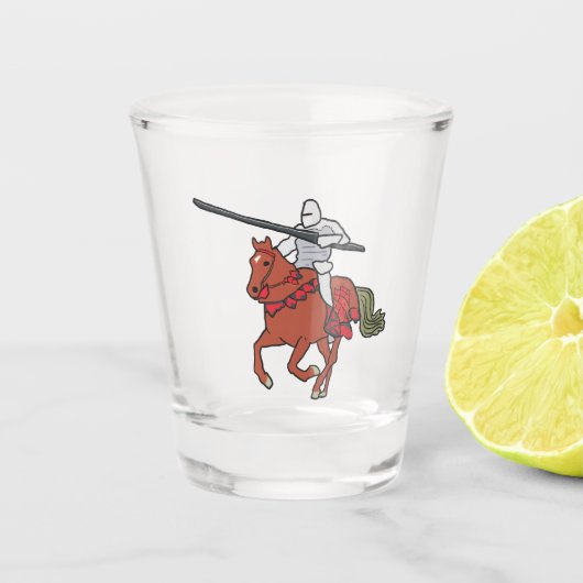 Jousting Knight Schnapsglas (Vorderseite)