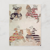 Jousting Knights aus Sir Thomas Holmes' Buch Postkarte (Vorderseite)