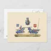 Jousting Knights - Mittelalterliches Thema Postkarte (Vorne/Hinten)