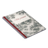 Jouy-Stoff Notizbuch Notizblock (Rechte Seite)