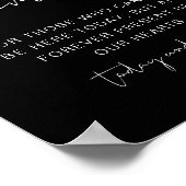 JOVI Black Edgy in Love Memory Sign Poster (Ecke)