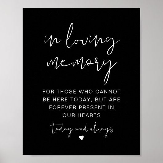 JOVI Black Edgy in Love Memory Sign Poster (Vorne)