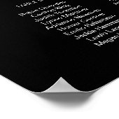JOVI Black Edgy Modernes Minimalistisches Sitzdiag Poster (Ecke)