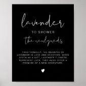 JOVI Black Lavender Toss Wedding Sign Poster (Vorne)
