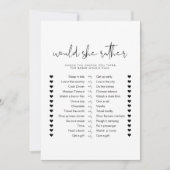 JOVI Black Modern würde sie eher Bridal Game Einladung (Vorderseite)