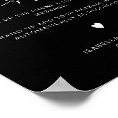 JOVI Edgy Black Audio Gäestbook Wedding Sign Poster (Ecke)