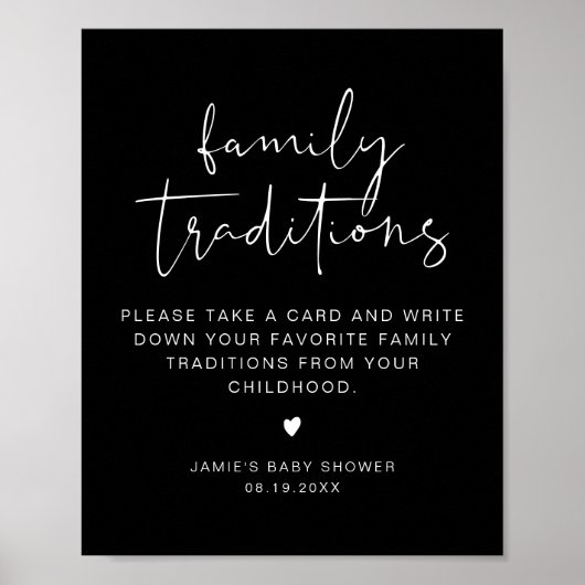 JOVI Edgy Black Family Traditionen Kinderdusche Poster (Vorne)